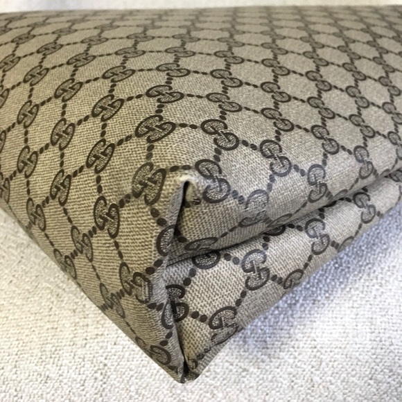 Authentic Gucci brown monogram coated canvas tote bag - Picture 14 of 16